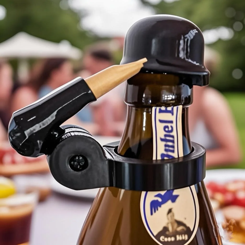 Funny Soldier Salute Beer Bottle Helmet – Craft Beer Bottle Cap, Reusable No-Dent Design, Multiple Styles Available