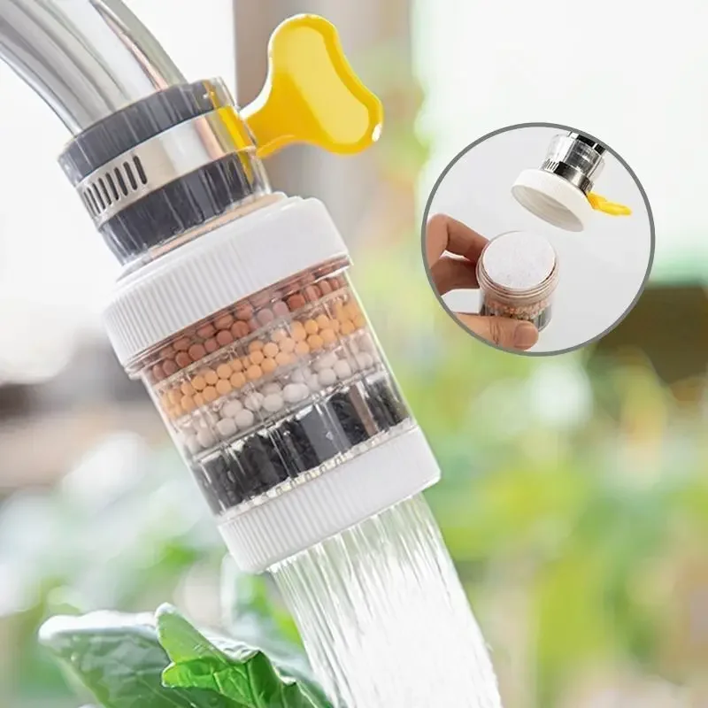 

360°Rotating Faucet Extender Shower Kitchen Faucet Booster Water Filter Tap Head Nozzle Activated Carbon Water Purifier