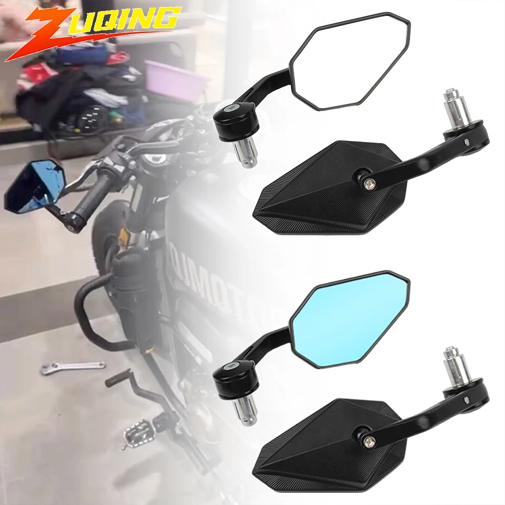 Motorcycle Universal Rearview Mirror Side Handlebar Bar End Mirrors Moto Bicycle Electric Bike Scooter Motocross Accessories