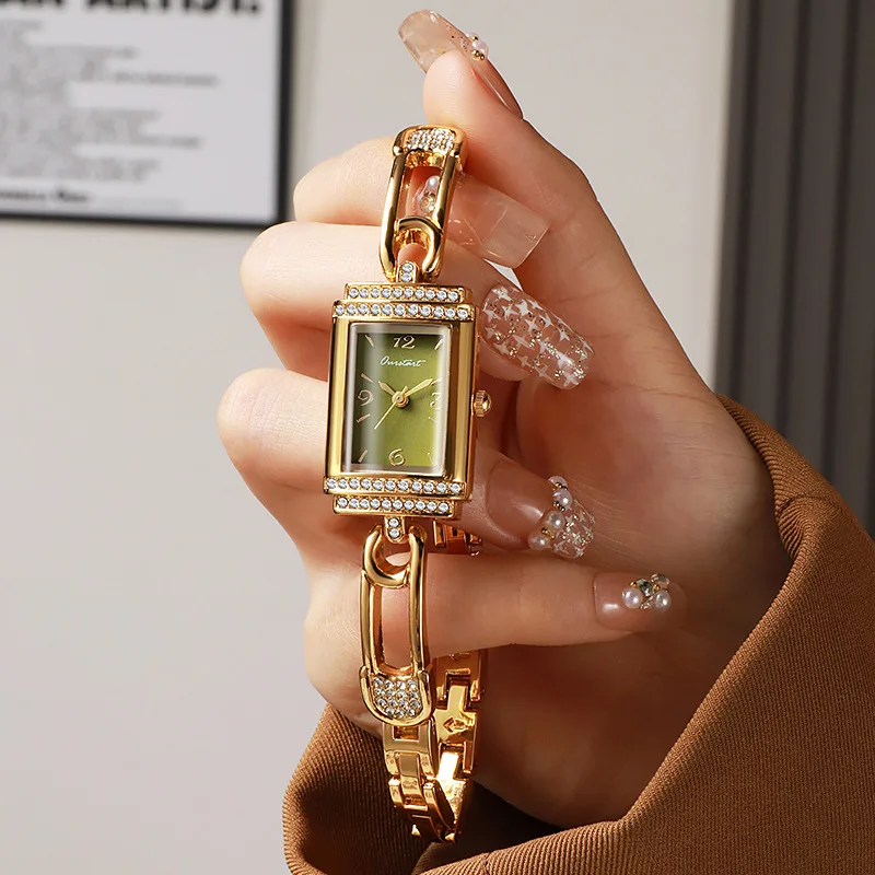 

Роскошные повседневные женские кварцевые часы с маленьким циферблатом и бриллиантами, элегантные часы-браслеты для женщин, подарки для мам, оптовая продажа