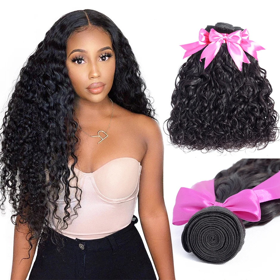 

ISEE HAIR Пучки с застежкой 100% волнистые пучки человеческих волос с застежкой 3 пучка волнистых волос с застежкой 4x4