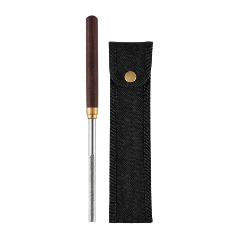 Durable Two in one Design Guitar Fret File Silver+Wood Color Stainless Steel Fret Crowning File Mini Fret File For Guitarists