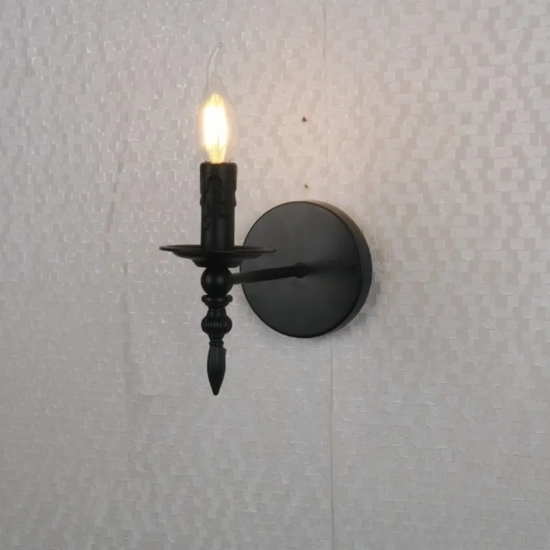 

American Retro Industrial Style Lamps Vintage Porch Indoor Wall Light Aisle Stair Candle Wall Lamps Bedroom Bedside Lights