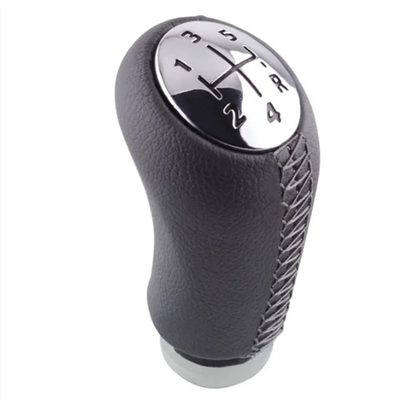 

5Speed Leather MT Gear Shift Knob for Renault Megane II MK2 Scenic 2 Clio 3 III MK3 GearShifter Pen Head Ball Black Gray Beige