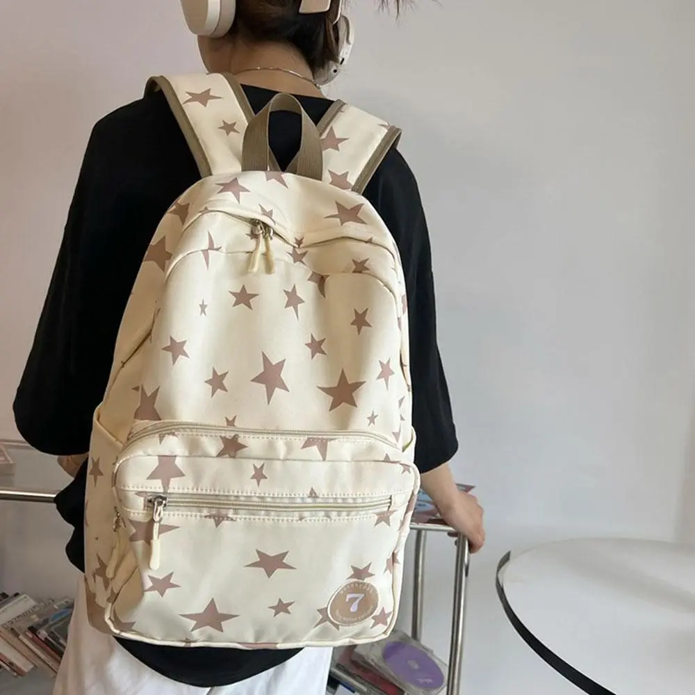 2024 Star School Rucksack Korean Style Large Capacity Travel Backpack Nylon Travel Bag