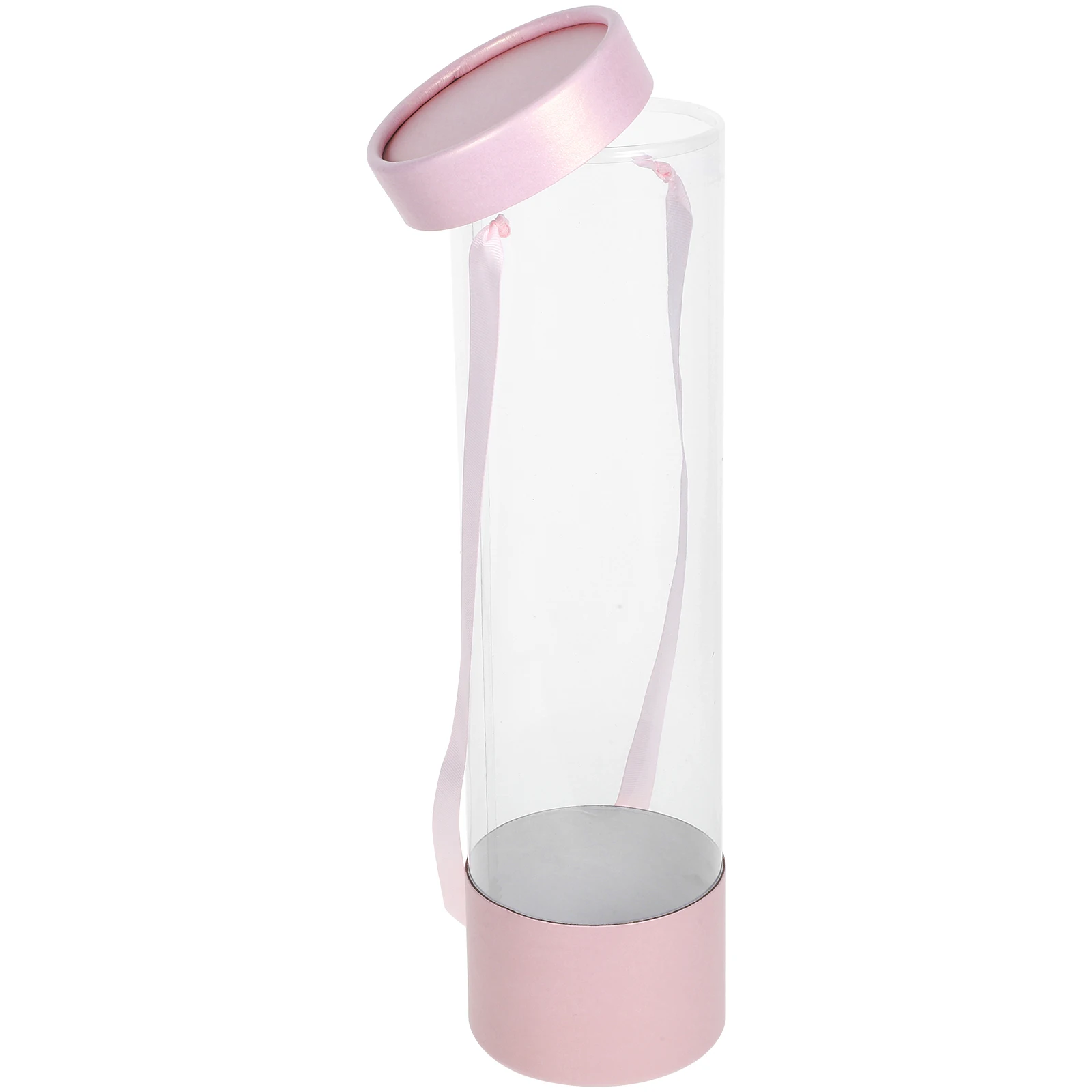 

Flower Gift Clear Cylindrical PVC Day Bouquet Packaging Box for Flowers Arrangement Clear Gift Box Empty