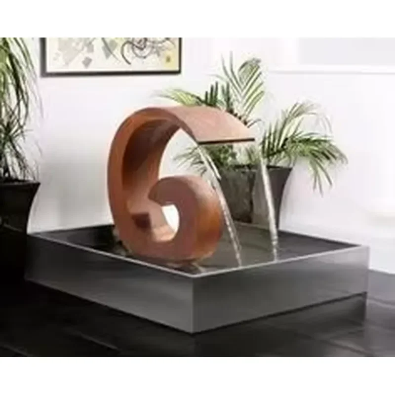 For Outdoor Curtain Corten Water Fountain Circular Water Artificial Landscaping Ecology Waterfall Water Curtain