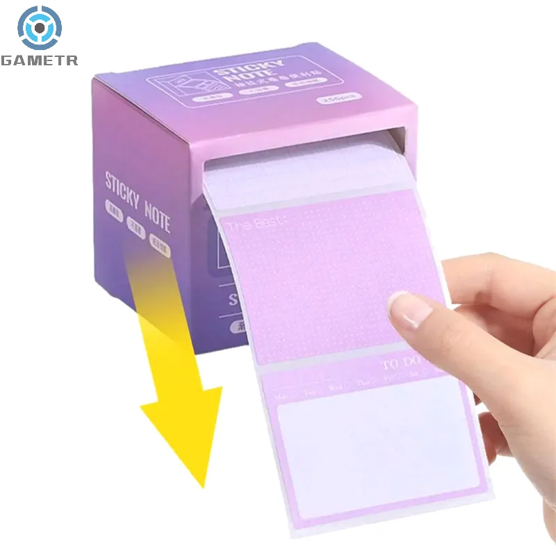 Catatan tempel Pull-out Self-Adhesive CATATAN CATATAN catatan indeks tab label Tearable Memo Pad perlengkapan kantor sekolah