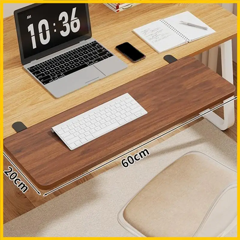 

Q1JF Clamp On Desk Shelf Desk Extender Tray Table Desk Arm Rest Clamp On Keyboard Tray for Office and Home