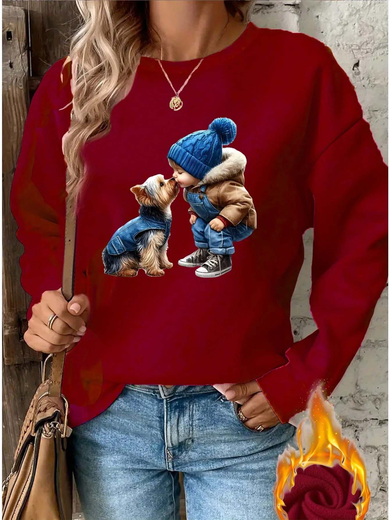 Loose Sweatshirt Casual Long Sleeve Women Autumn and winter  Comfortable Pullover Crewneck Loose Female Clothes
