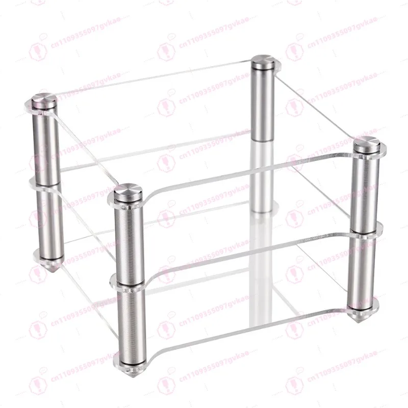 

Acrylic Aluminium Alloy Rack Headphone Amplifier Double Layer Rack Storage Storage Rack