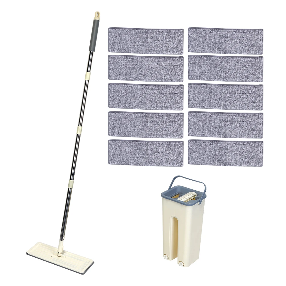 

Squeeze Cleaning Bathroom Mop Multipurpose Microfiber Squeeze Mops Cloth Water Absorption with Bucket Household Cleaning Tool