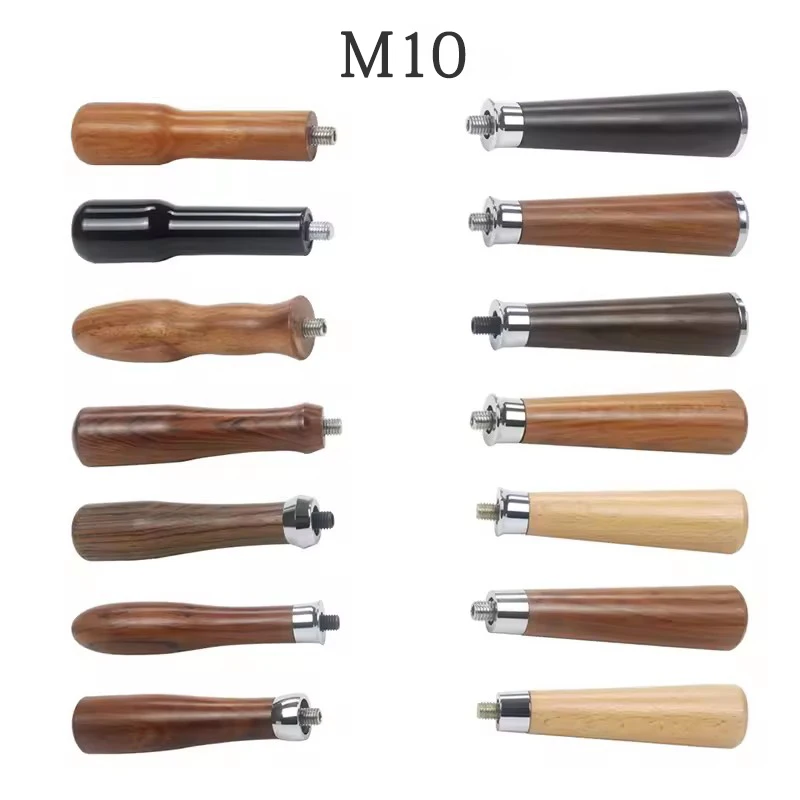 Coffee Portafilter Handle M10 Solid Wooden Espresso Machine Portafilter Replacement Part Modified Handles Barista Accessories