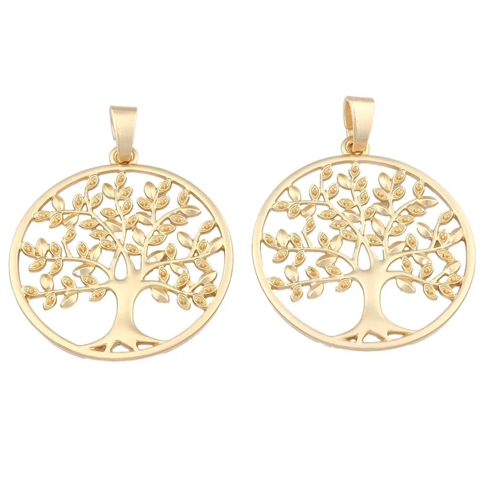 2pcs Antique Gold/Silver Tone Large Tree Charms Pendants for DIY Necklace Jewelry Making Findings 75x59mm