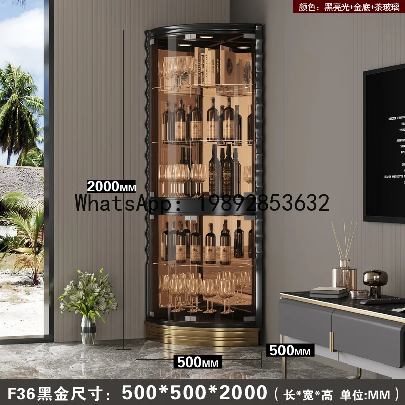 Z5 Corner Wine Cabinet Wall Corner  Light Luxury High-end Triangle Cabinet Storage  Glass Display Cabinet