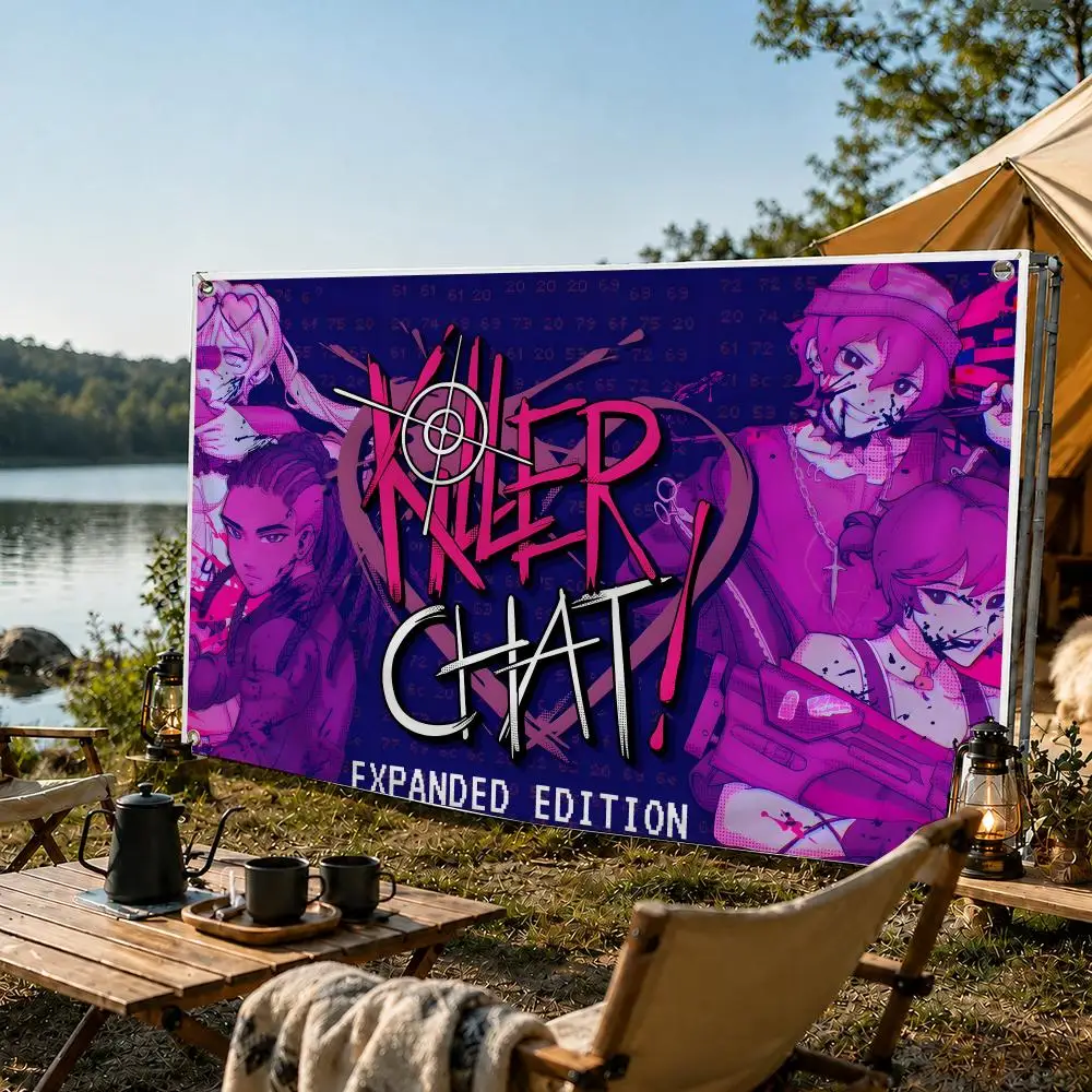 Killer Chat Expanded Edition Flags Banner For Camping Decoration Outdoor & Garage Wall Hanging Decorations