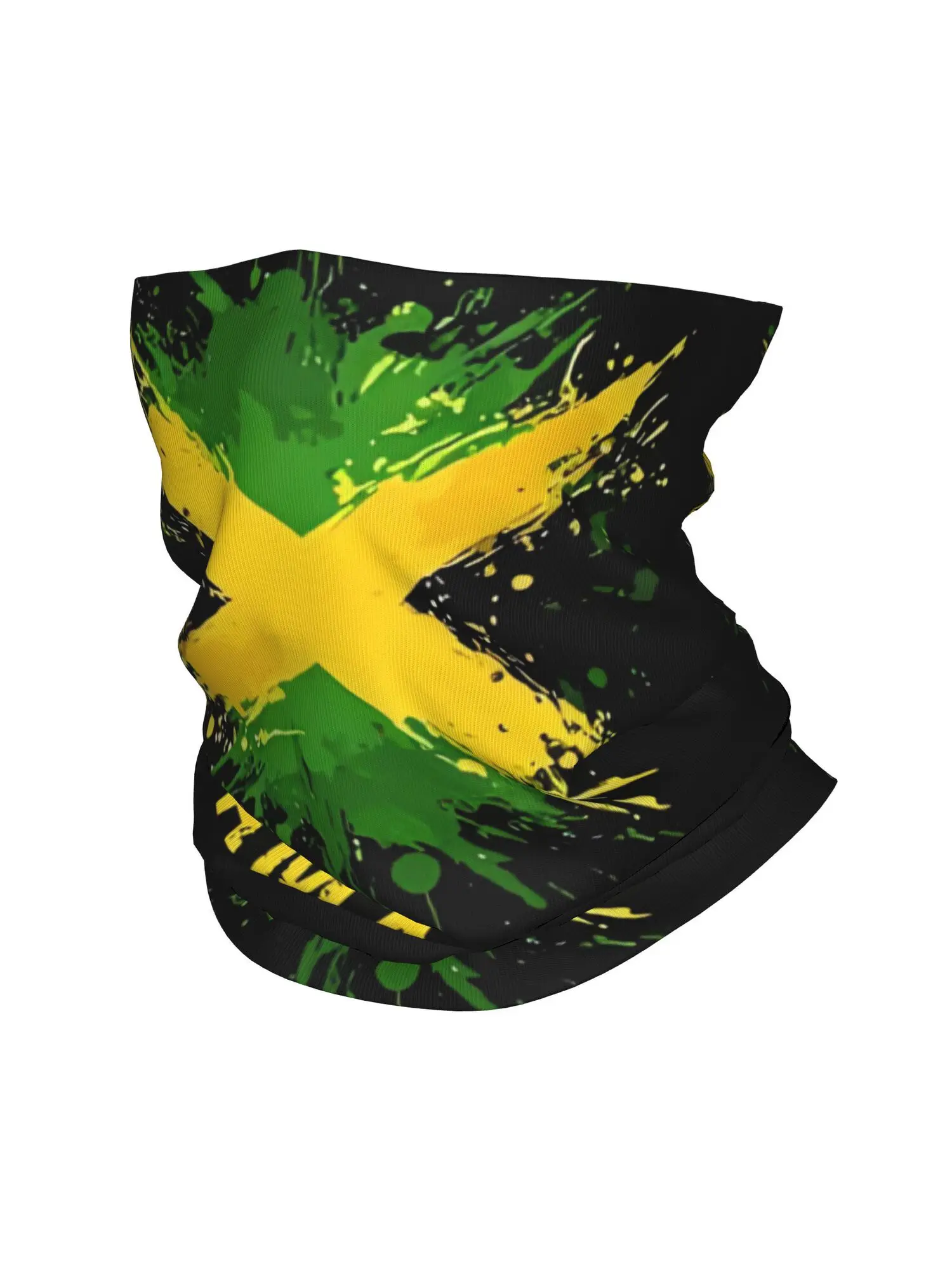 AliExpress Custom Jamaica Neck Gaiter Men Women UV Face Shield Winter Classical Jamaican Flag Bandana Scarf for Cycling