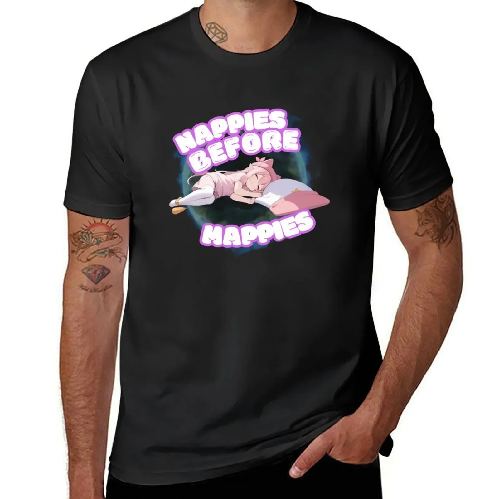 Nappies Before Mappies T-Shirt tees aesthetic clothes man clothes graphic t shirt vintage heavy weight t shirts for men