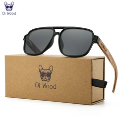 Oi Holz Sonnenbrille für Männer Holz Sonnenbrille Mann Brille polarisierende Brille UVA & B Schutz Brille umwelt freundlich