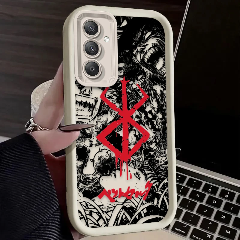 Berserk Guts Comics حافظة لهاتف سامسونج جالاكسي S24 S25 S23 Ultra S22 S21 Plus FE A36 A56 A26 A16 A06 A15 A25 A35 A55 5G غطاء ناعم
