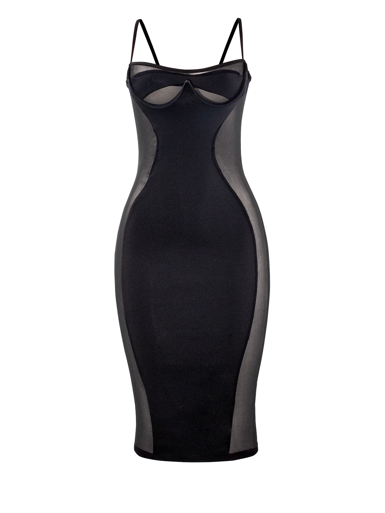 Women's Mesh Splicing Solid Color Slimming Sexy Dress Party Dress
