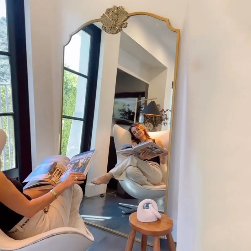 Long Floor Decorative Mirrors Living Room Standing Girls Aesthetic Full Body Mirror Cosmetics Portable Espelhos Home Products