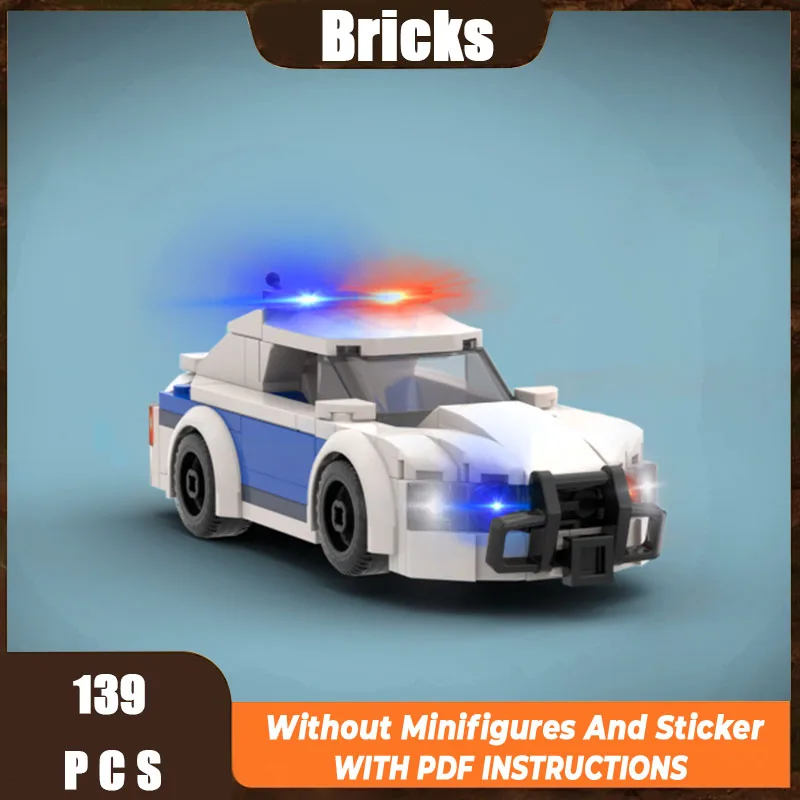 

New MOC Building Blocks Model City Los Angeles Police Car/Sports Car Children's Toy Gift DIY Assembly Set