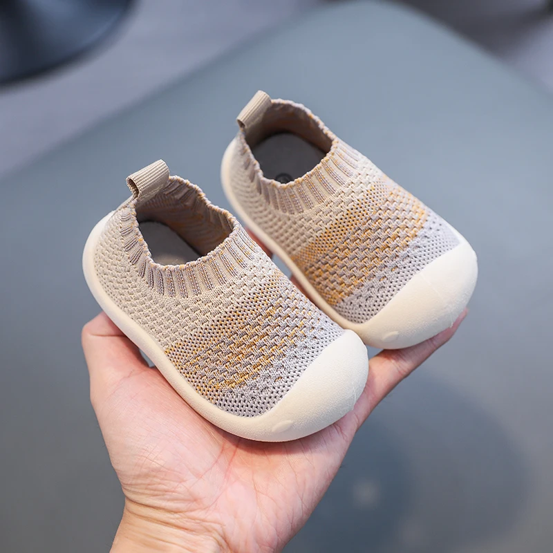 Spring Summer Unisex Toddler Slip-on Shoes Baby Girls Boys Casual Mesh Sneaker Soft Bottom Anti-slip Baby 0-3T First Walker