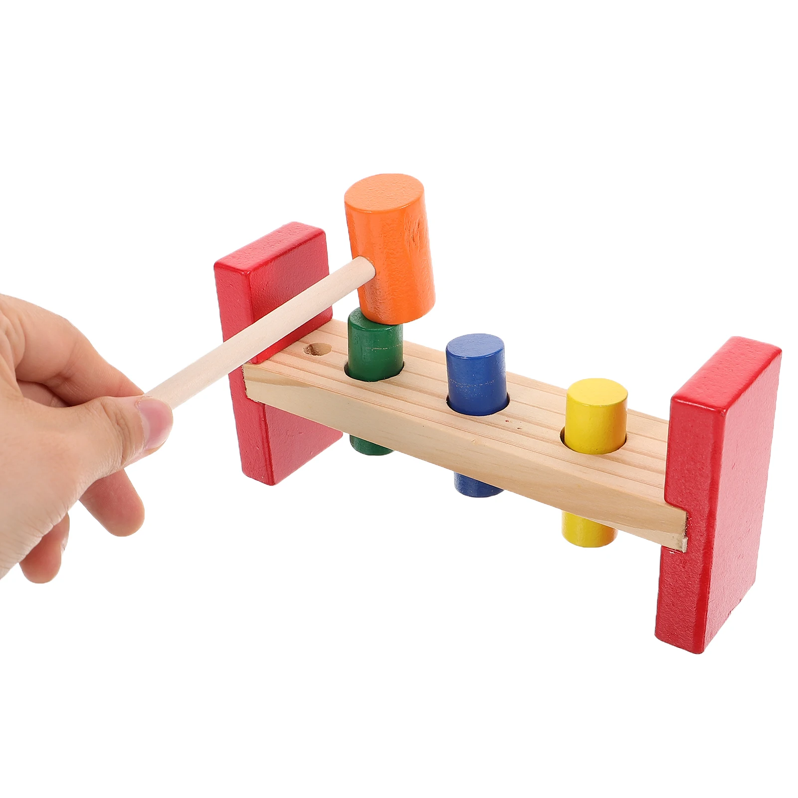 1 conjunto de martelo de madeira reconhecimento de cor aprendizagem precoce batendo jogo para crianças da criança percussão brinquedo educacional correspondência