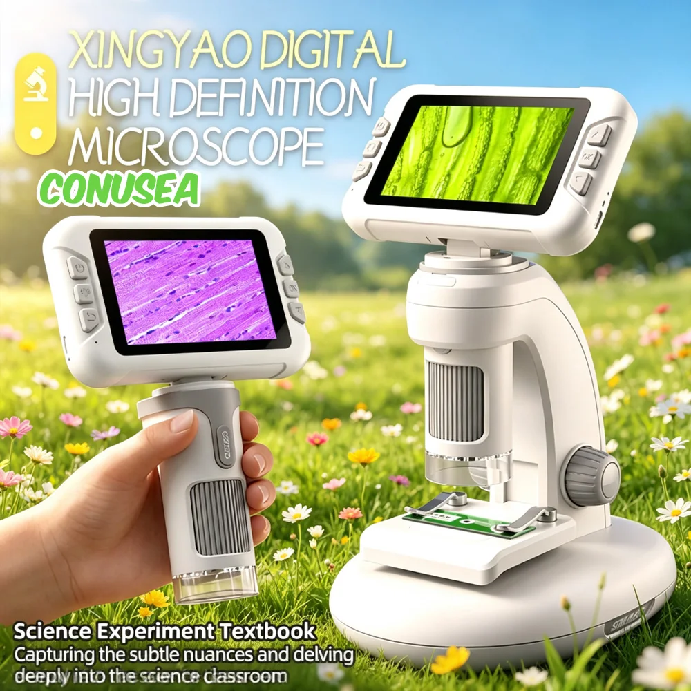 Microscope for Children Portable Capable High-definition Digital Microscopes Can Taking Photos Educational Toys for 3 To 6 Years