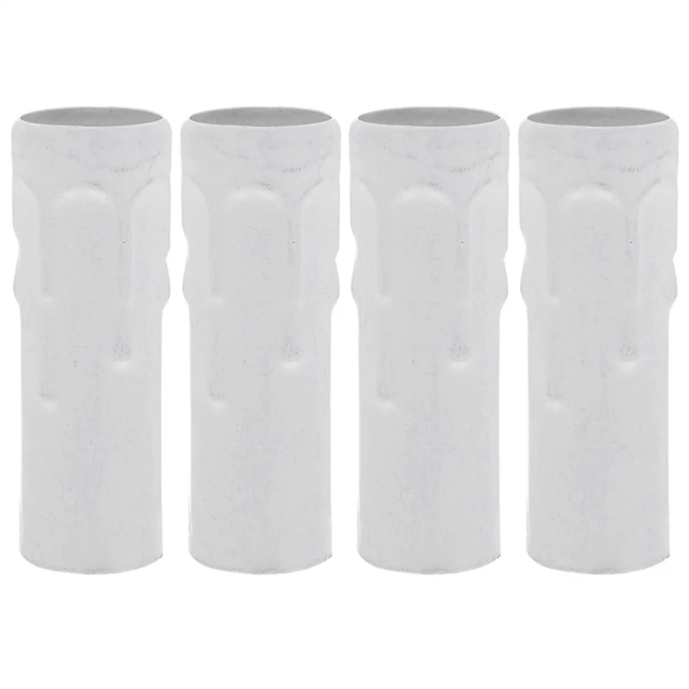 

4pcs Flanging Sleeve Chandelier Tube E14 Base Cover Wax Drip Sleeve 25X80mm Iron Lighting Parts Lamp Holder