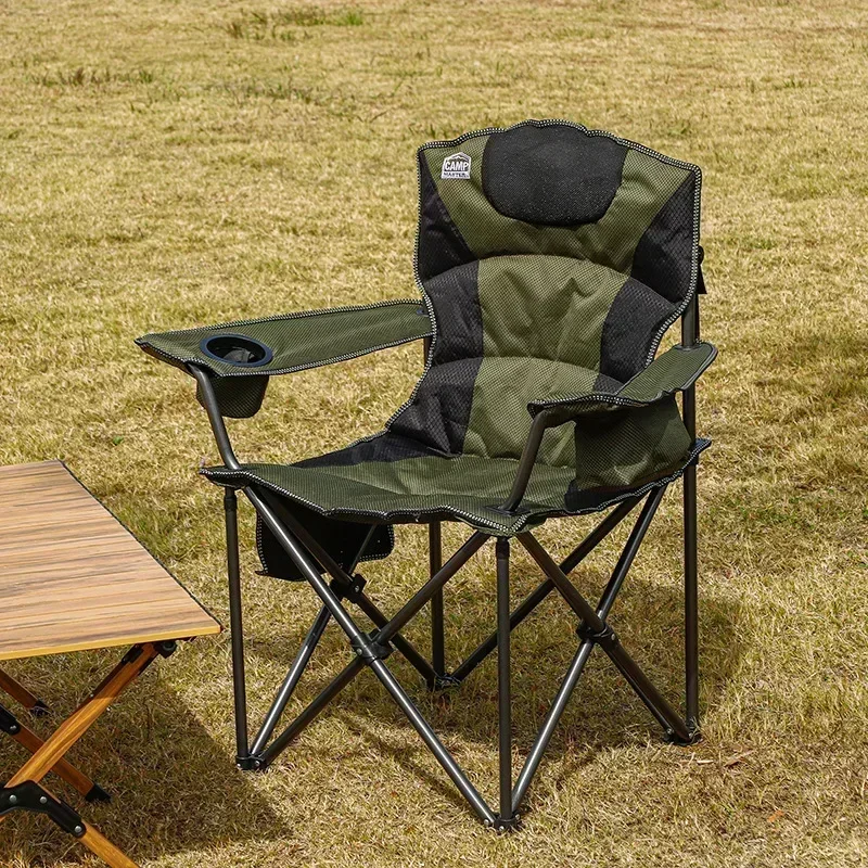 

Outdoor Portable Insulated Camping Folding Chair Thick Oxford Cloth Beach Chair Comfortable Backrest Leisure Fishing Chair