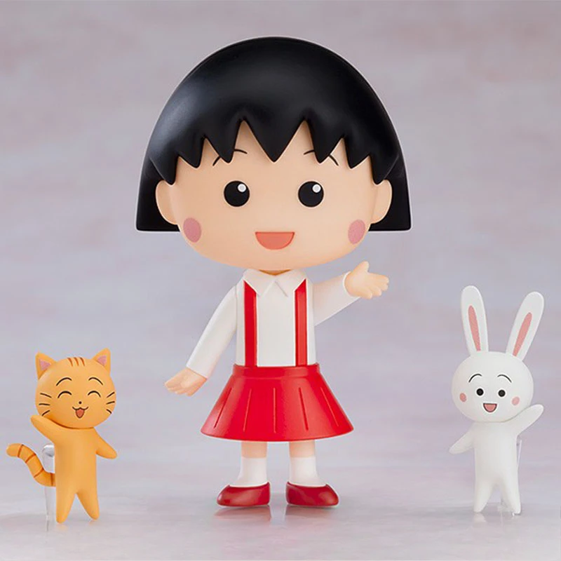 

10cm Japanese Anime Chibi Maruko Chan Figure Movable Face Toys #1500 Maruko Figures Nendoroid Model PVC Collection Birthday Gift