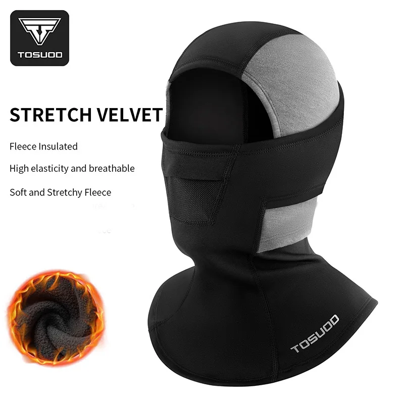 TOSUOD Winter Warm Fleece Face Mask Windproof Scarf Full Face Outdoor Sports Ski Cycling Motorcycle Fishing Climbing Headwear