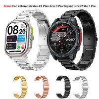 22mm Stainless Steel Strap For Zeblaze Stratos 4/3 Pro Watchband Bracelet For Zeblaze GTR 3 Pro/Btalk 2/Beyond 3 Pro Smart Watch