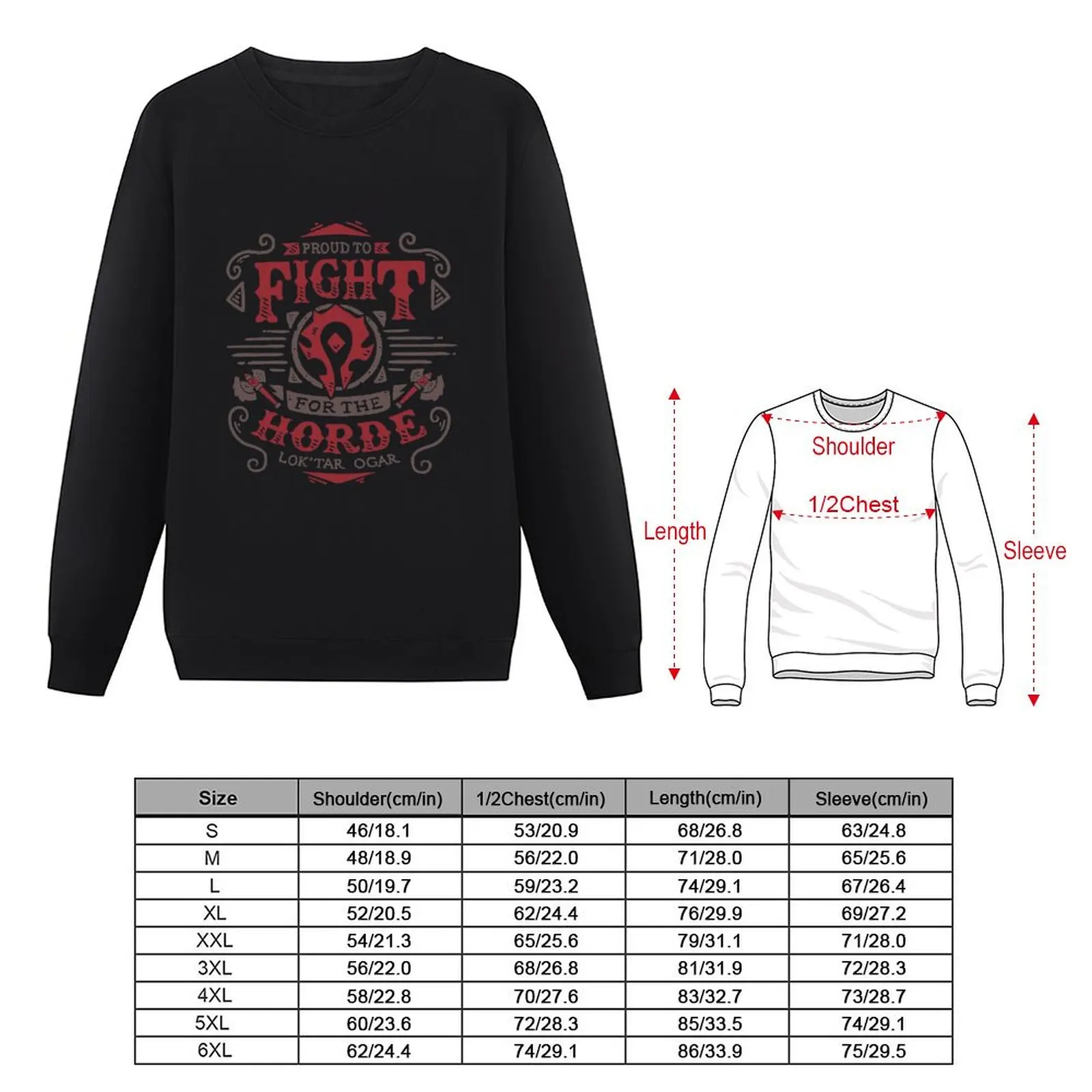 Fight for the Horde Pullover Hoodie men's clothes autumn new products hooded sweatshirts