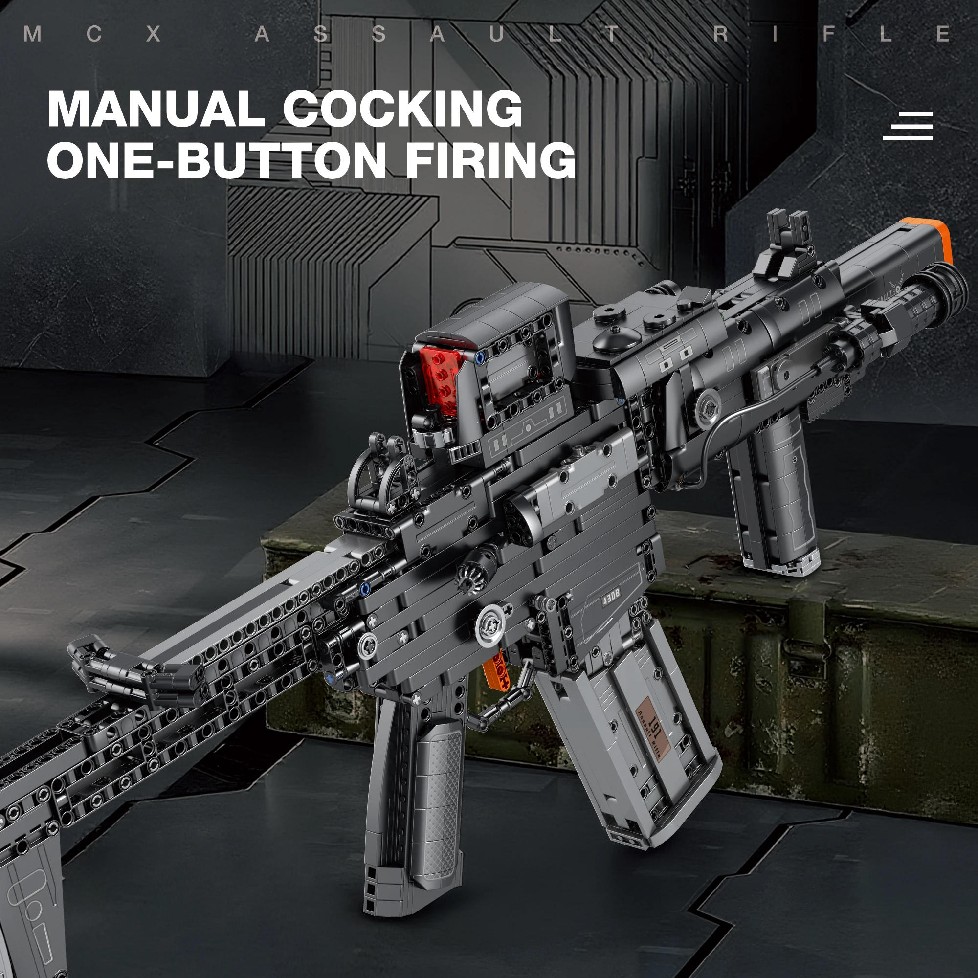 Technical USA MCX Assault Rifle Building Blocks Set Military Model Kit Army Weapons WW2 Special Forces DIY Gift For Kids Gifts