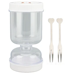 Pickle Separator Jar ABS Pickle Olive Hourglass Jar Multi Purpose Leakproof Dry Wet Depart Organizer For Home Kitchen