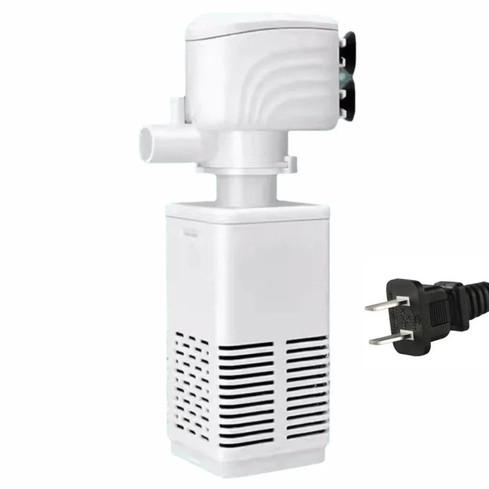 

3 in 1 Aquarium Filter Pump Energy Efficient Adjustable Flow Submersible Filter Plastic Silent Operation Water Purification Pump