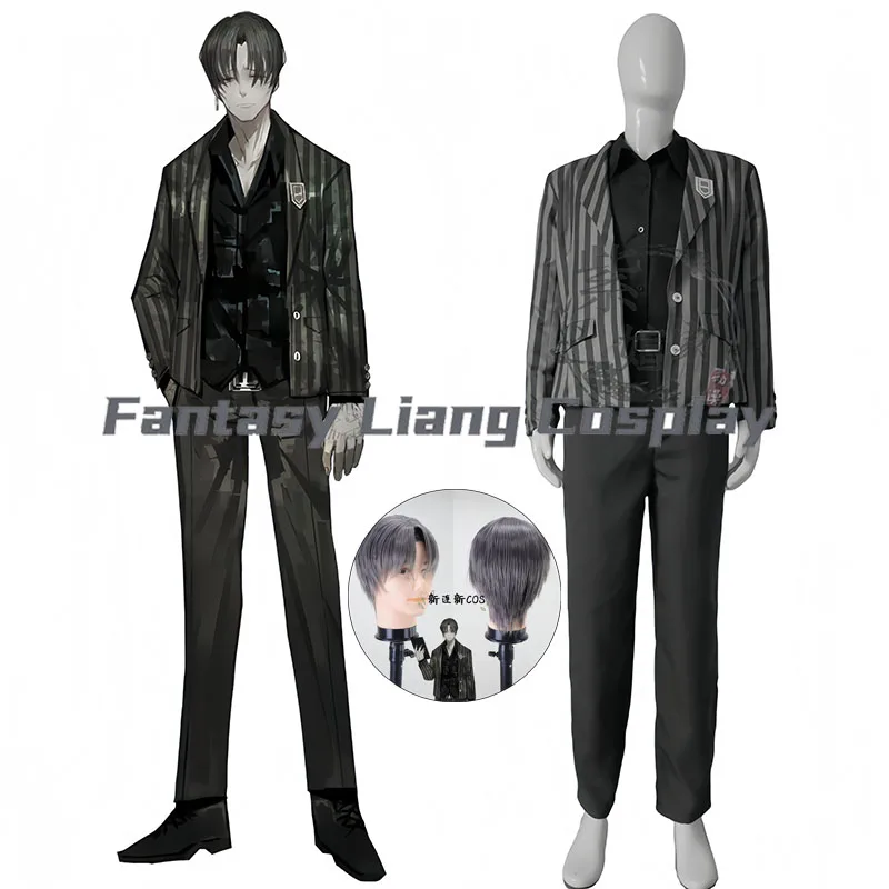 

Костюм для косплея персонажа Вергилия из аниме, парик, для женщин и мужчин, на Хэллоуин, карнавал, вечеринку, для переодевания