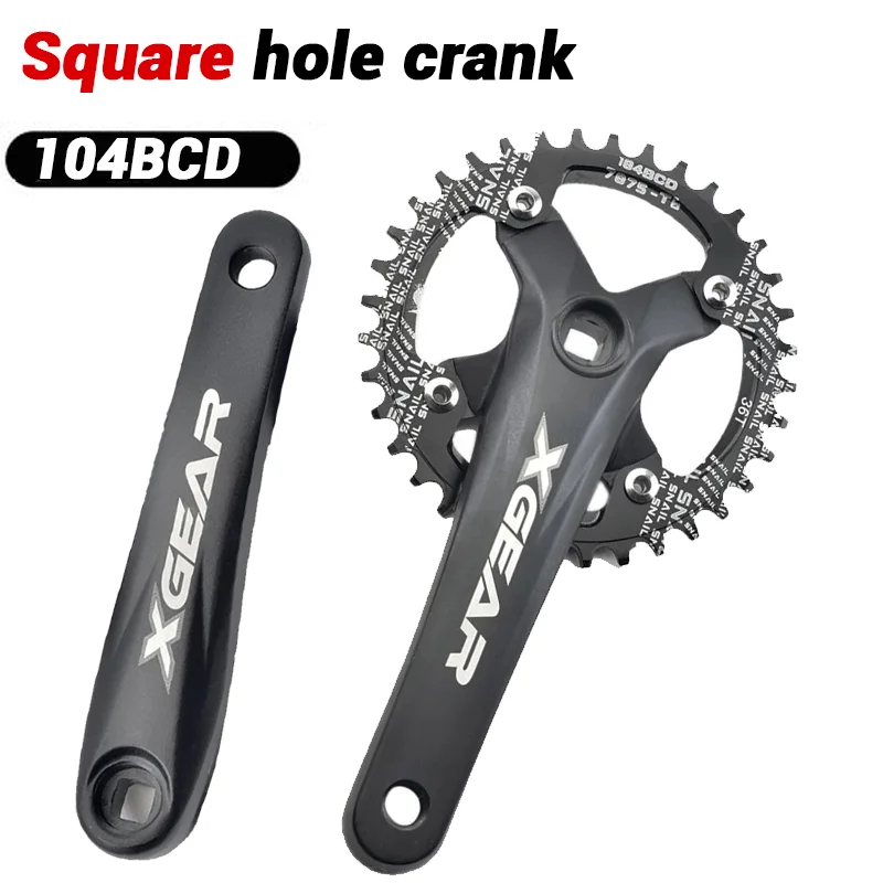 

Велосипедные шатуны с квадратным отверстием 170 мм 104bcd Узкая широкая одинарная звездочка 32 т 34 зубца Корона с 36 зубьями 104bcd 38 т 40 т 42 зуба
