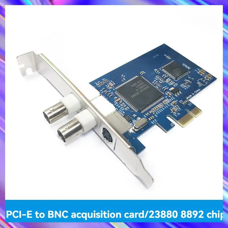

2X PCIE To BNC Capture Card CX23880+8892 Chip PCIE Surveillance AV/S Terminal SV2000 Video Capture Card