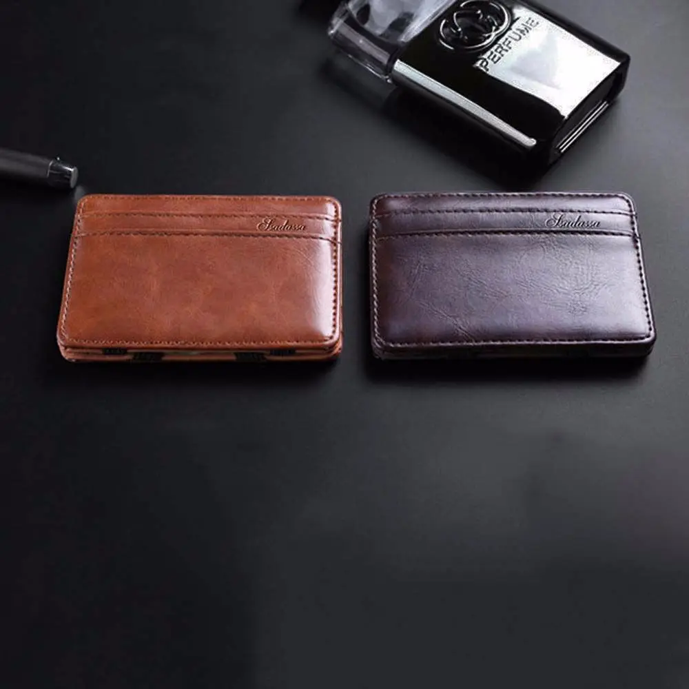 Slim Small Credit Card Bank Card High Quality Men Leather Wallet Money Pouch Cash Holder Purse