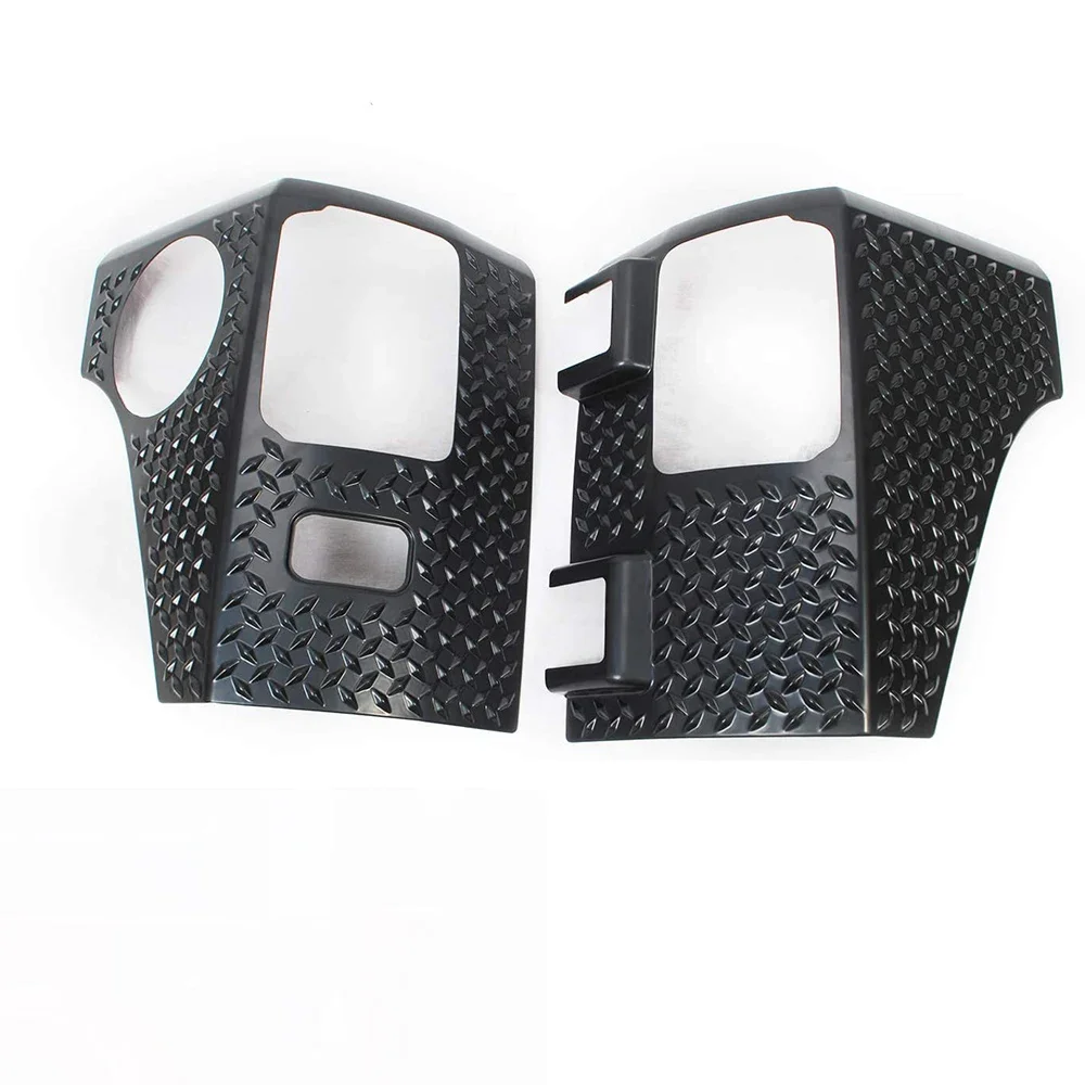 Luz traseira cowl armadura capa guarnição para jeep wrangler & ilimitado 2007-2018 rubicon sahara sports jk jku 2 & 4 portas abs preto
