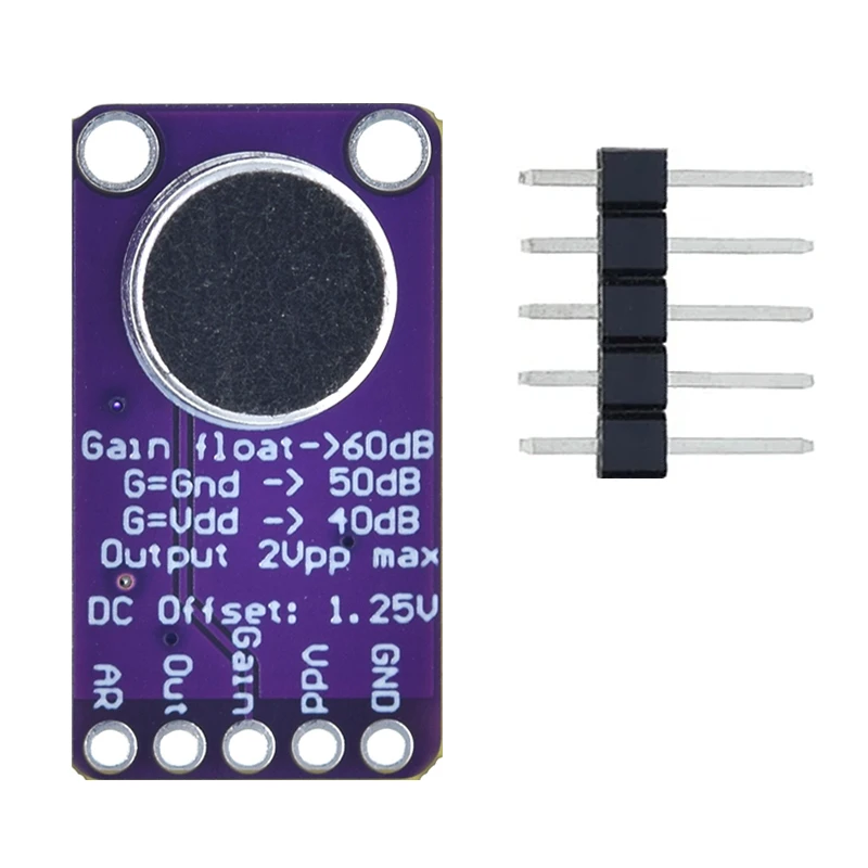 TZT MAX9814 Microphone AGC Amplifier Board Module Auto Gain Control for Arduino Programmable Attack and Release Ratio Low THD