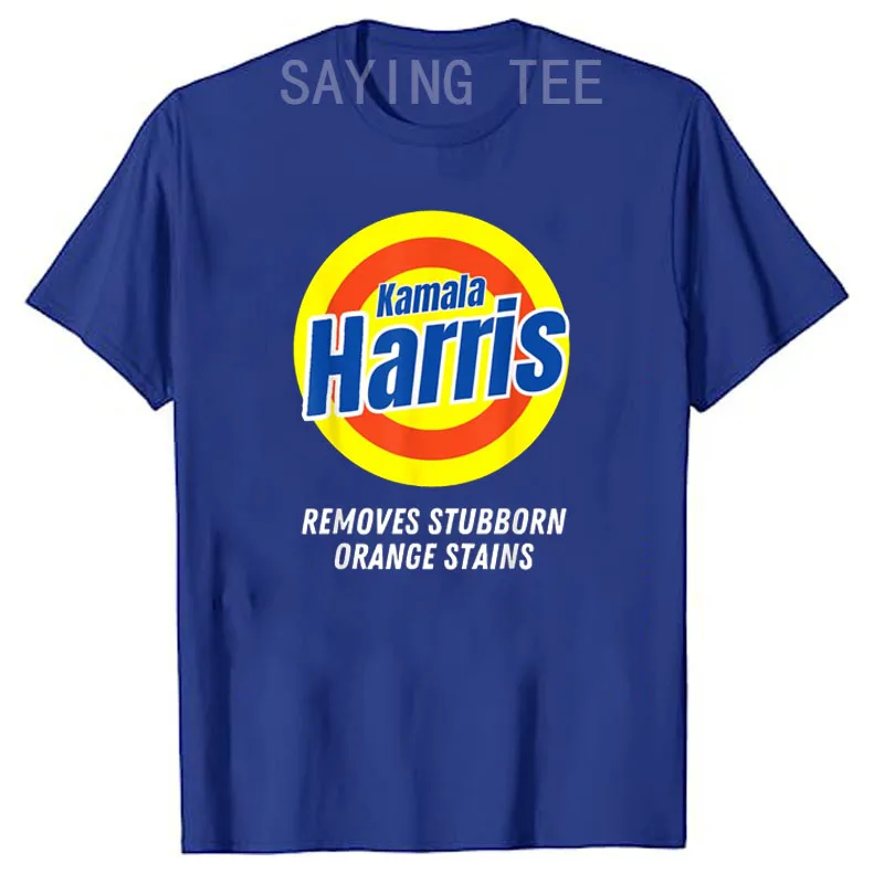 Kamala Harris 2024 Removes Stubborn Orange Stains Humorous T-Shirt Funny Pro Harris Support Fans Tops Short Sleeve Campaign Tees