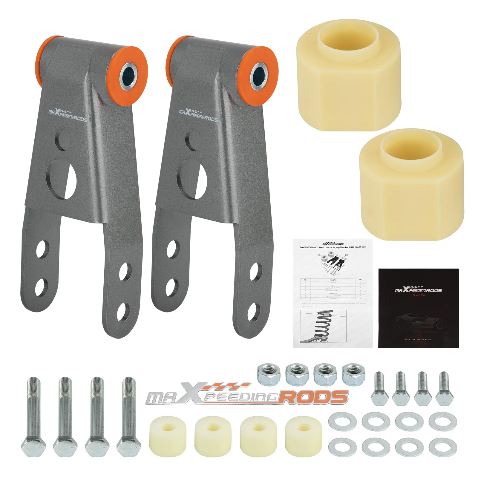 

3-дюймовый передний 2-дюймовый задний подъемный комплект для Jeep Cherokee XJ 4WD 1984-2001 гг.