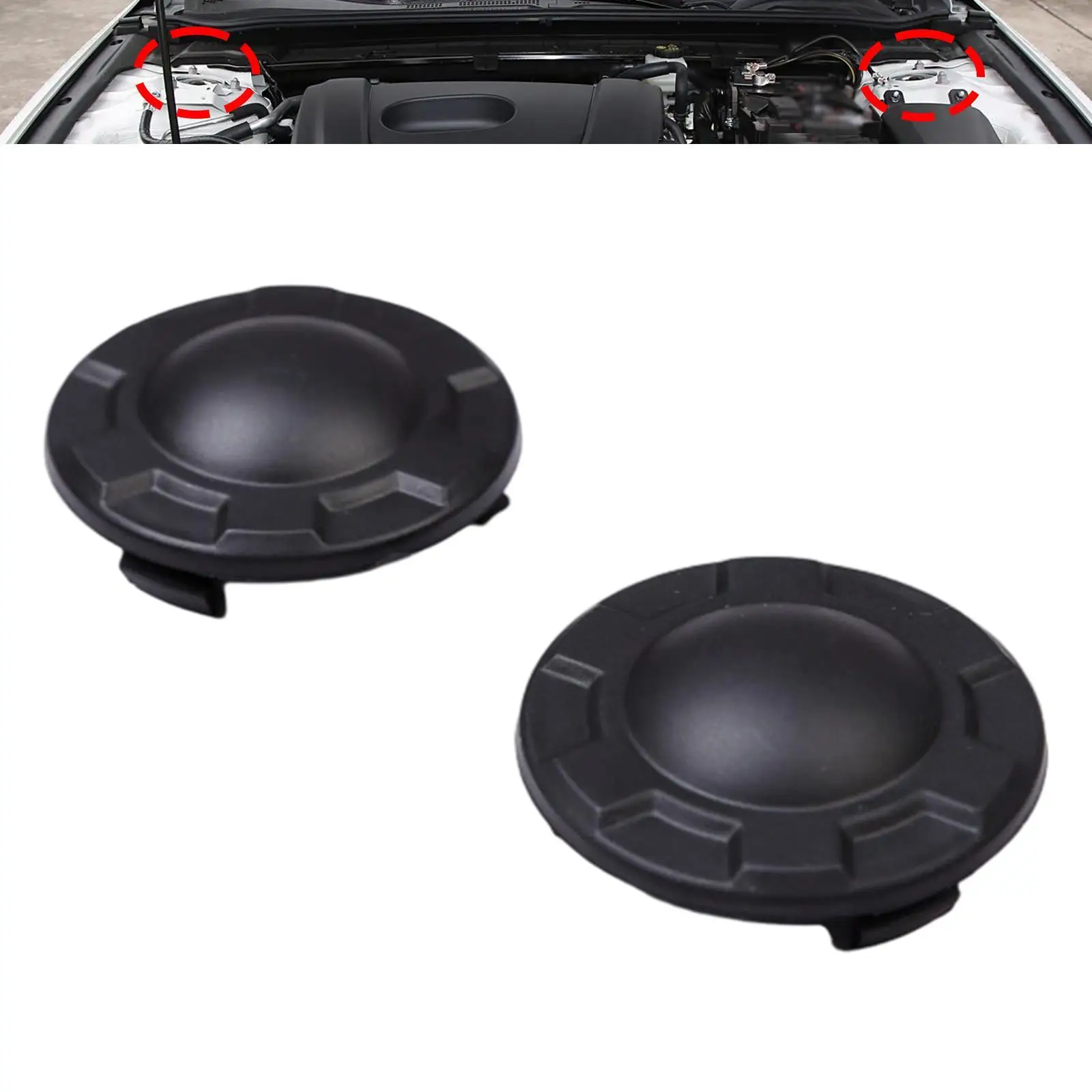 Strut Parts Shock Absorber Dust Cover Set Plastic Black 5cm Caps Easy Install for Stable Handling
