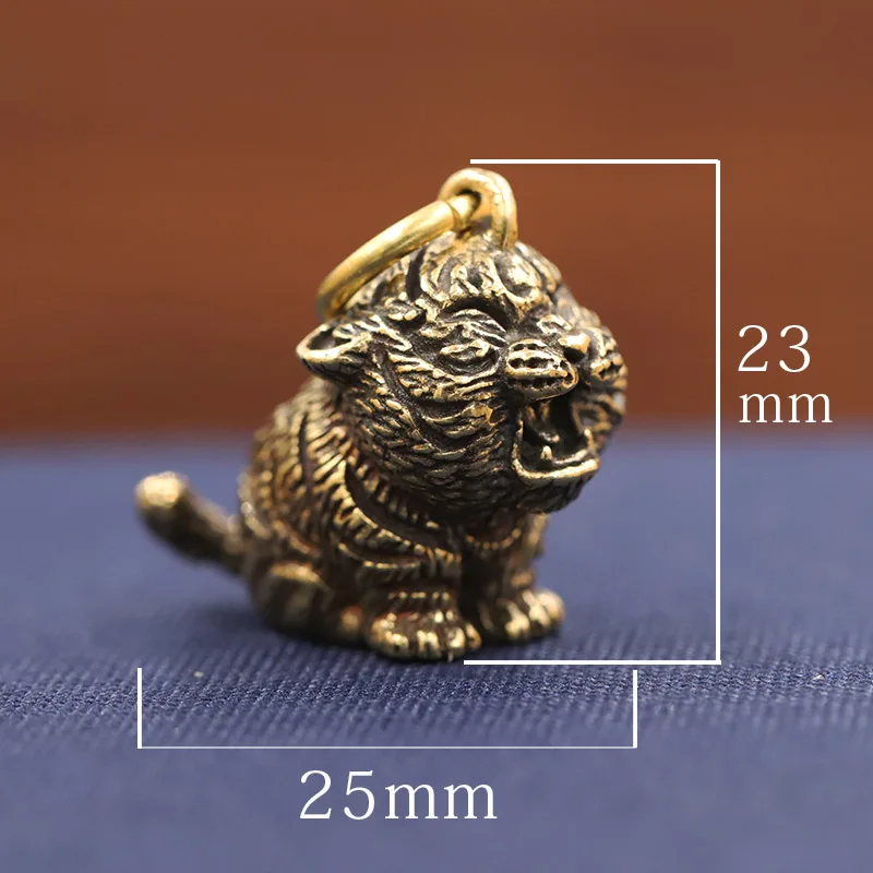Hot Sale Metal Brass Tiger Key Chains DIY Hangings Jewelry Accessories Animal Figurines