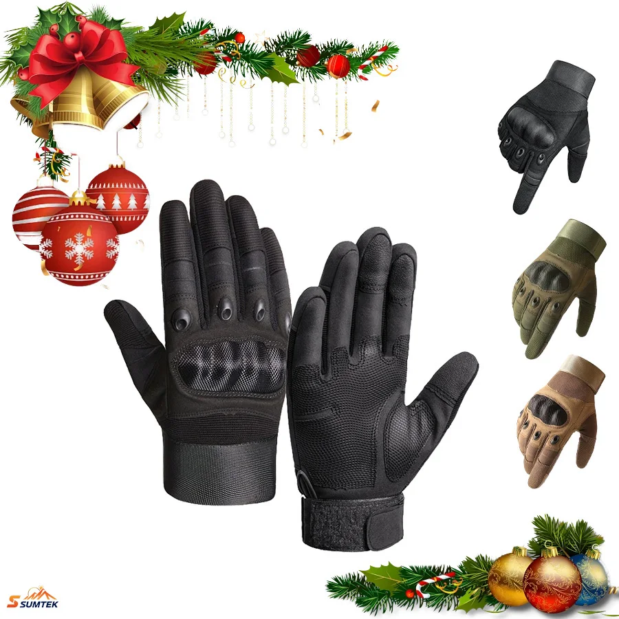 

1 Pair Tactical Motorcycle Gloves - Full Finger,Cool Hard Shells,Breathable,Water-Resistant,Anti-Slip,Cycling,Outdoor Sports